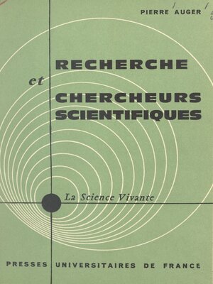 cover image of Recherche et chercheurs scientifiques